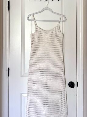H&M Cream Crochet Midi Dress